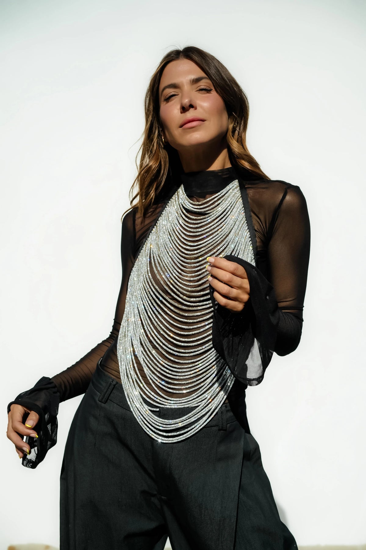 ROCKNOT - Gali Chain Top - Crystal / Black