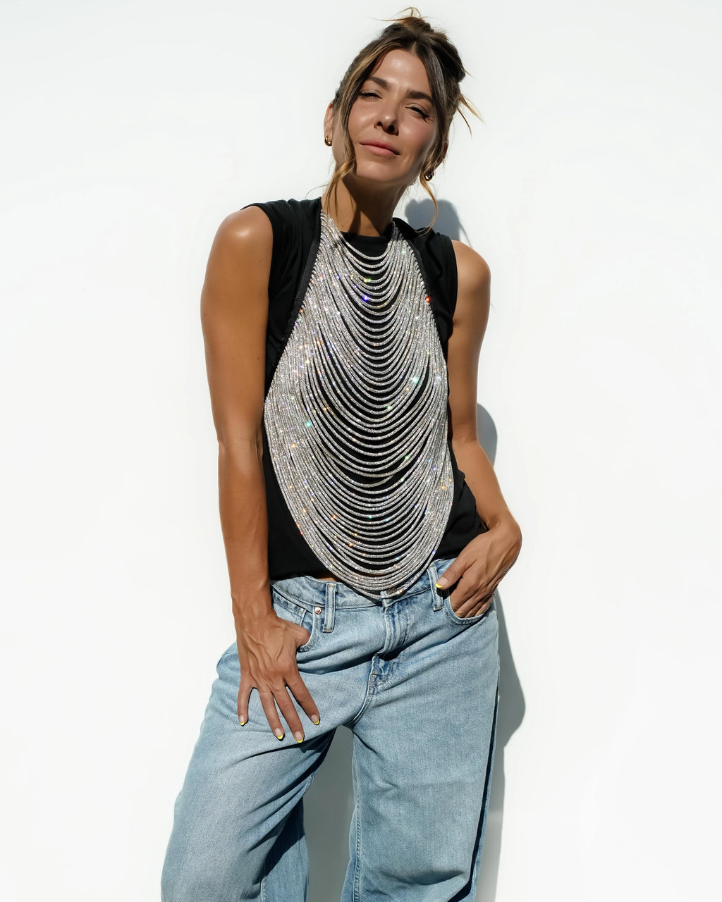 ROCKNOT - Gali Chain Top - Crystal / Black