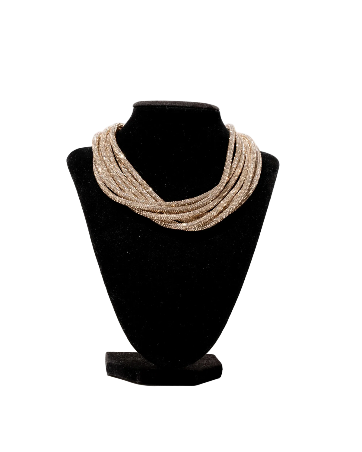 ROCKNOT - Multi Strand Necklace - Champagne Bubbles - 15.5"