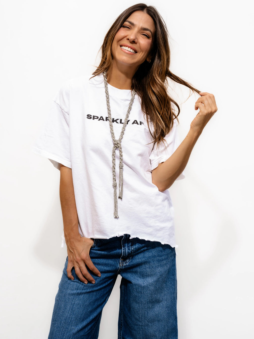ROCKNOT - ZOE Tassel Necklace - Crystal