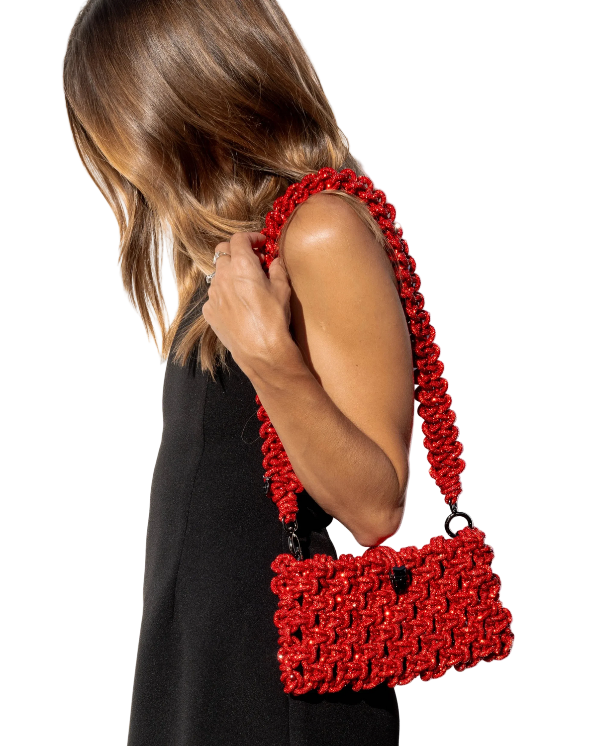 ROCKNOT - Lace Strap 46" Crossbody - Scarlet