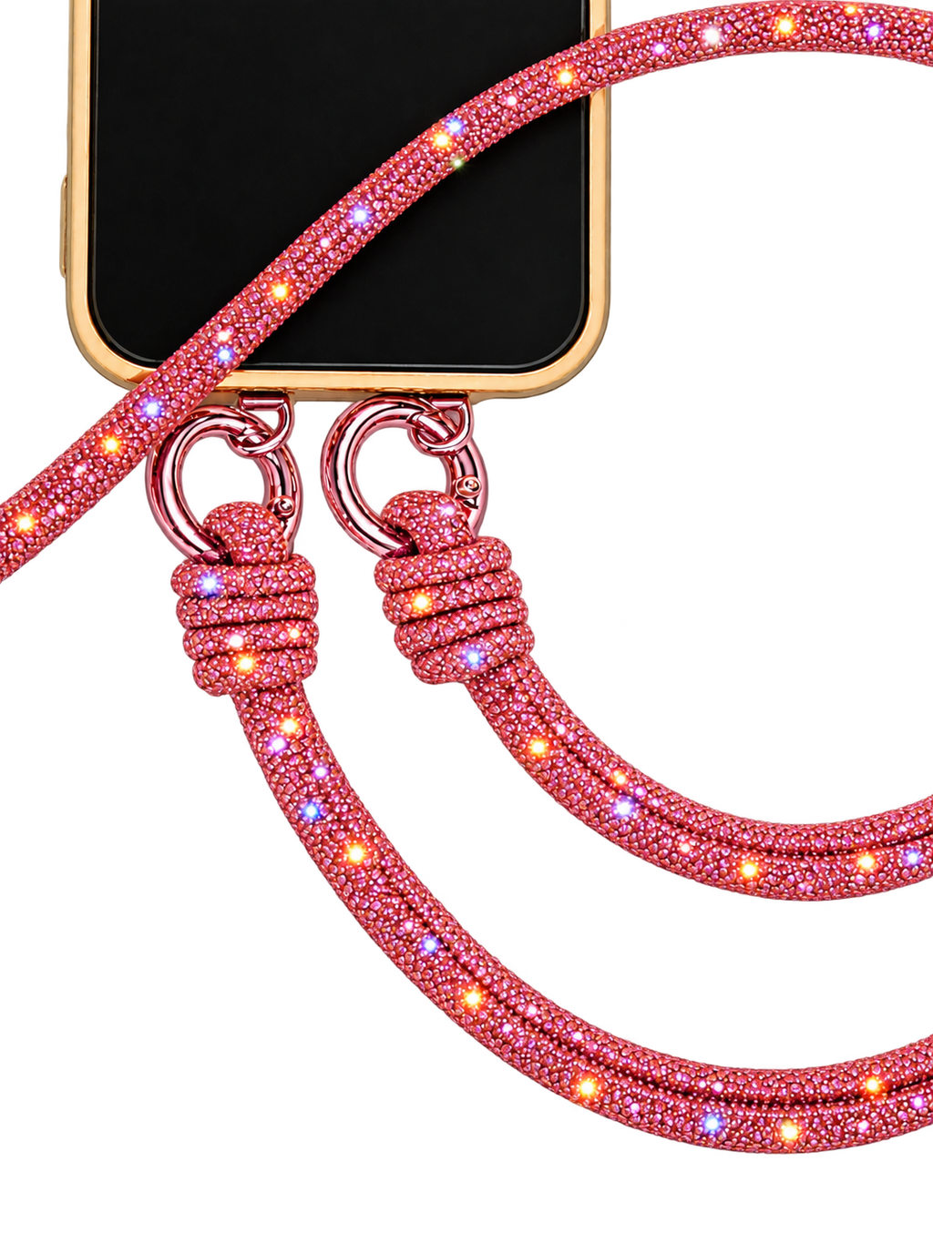 ROCKNOT - Phone Converter Kit + Straps - Silver / Pink Sugar