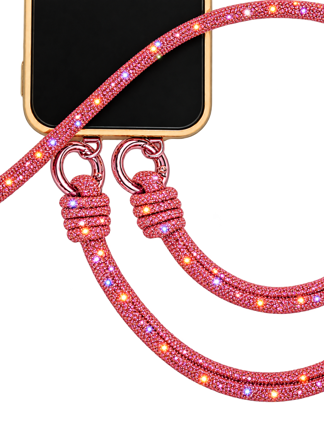 ROCKNOT - Phone Converter Kit + Straps - Silver / Pink Sugar