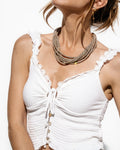 ROCKNOT - Multi Strand Necklace 20" - Champagne Bubbles